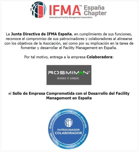 IDASA SISTEMAS recibe de IFMA el Sello de Empresa Comprometida con el Desarrollo del Facility Management en España